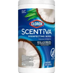Scentiva Disinfecting Wipes, Pacific Breeze & Coconut Scent, 75 Wipes/Container (60037)<Clorox Sale
