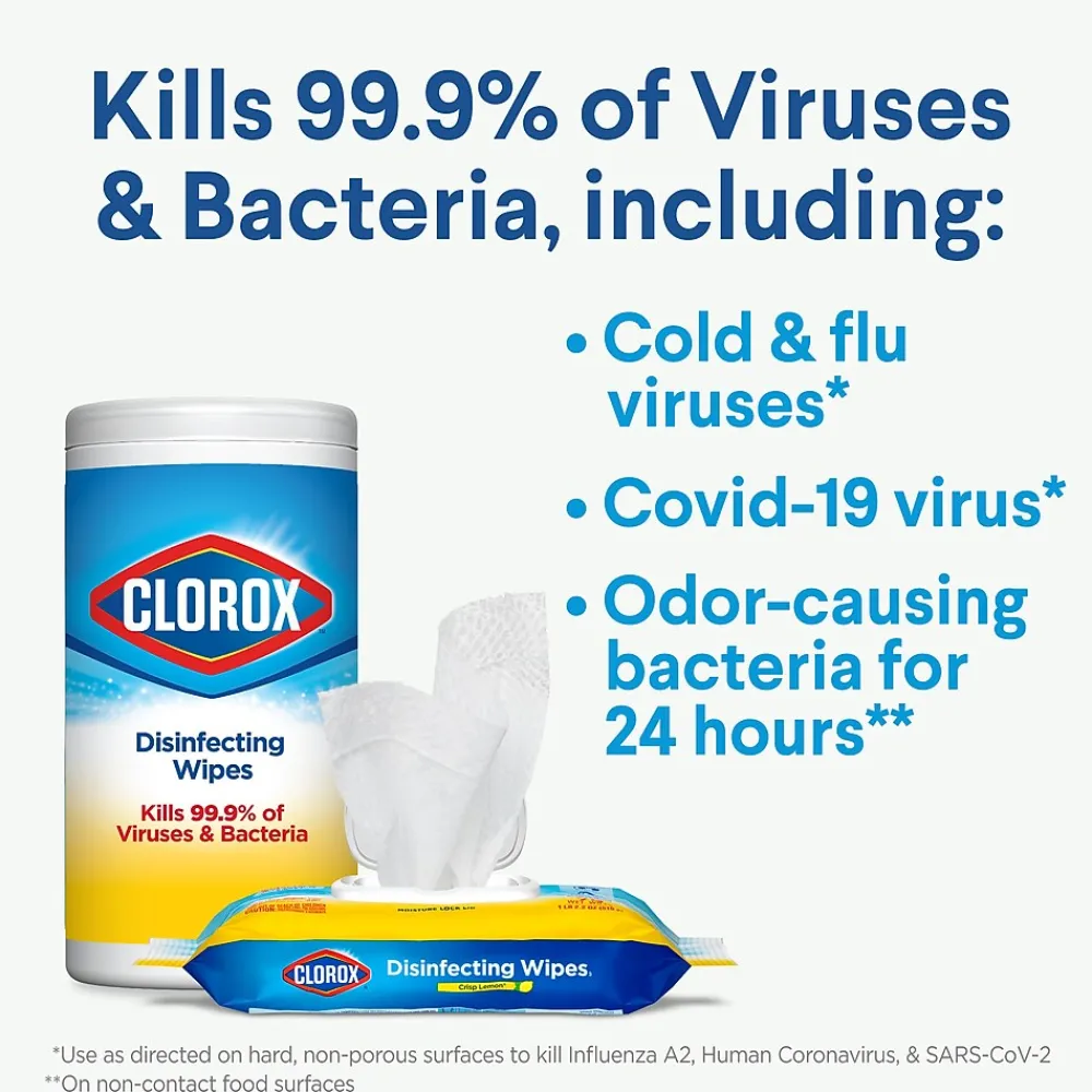 Value Pack Disinfecting Wipes, 35 Wipes/Canister, 3/Pack, 15/Carton (30112)<Clorox Online