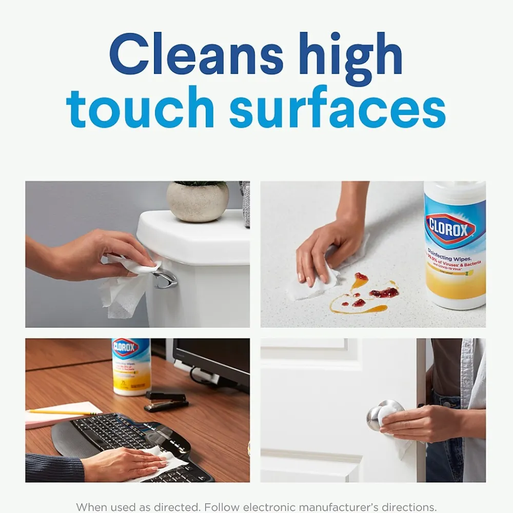 Value Pack Disinfecting Wipes, 35 Wipes/Canister, 3/Pack, 15/Carton (30112)<Clorox Online