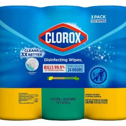 Value Pack Disinfecting Wipes, 35 Wipes/Canister, 3/Pack, 15/Carton (30112)<Clorox Online