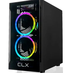 CLX SET TGMSETRTA3502BM Gaming Desktop Computer, AMD Ryzen 7 5700X, 16GB Memory, 1TGB SSD, 2TB HDD