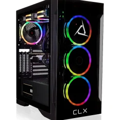 Clearance CLX SET TGMSETRTU2B07BM Gaming Desktop Computer, AMD Ryzen 9 7900X, 32GB Memory, 1TB SSD, 4TB HDD