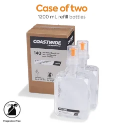 70% Alcohol Gel Hand Sanitizer Refill for J-Series, 1200 mL, 2/Carton (CWJSR-HSG)<Coastwide Professional Best
