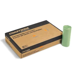 ™ 40-48 Gallon Compostable Bag, 42" x 48", Low Density, 0.8 Mil, Green, 125 Bags/Box (CW62408)<Coastwide Professional Outlet