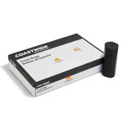 ™ 33 Gallon Trash Bag with 30% PCR, 33" x 39", Low Density, 0.8 mil, Black, 200 Bags/Box (CW62416)<Coastwide Professional Discount