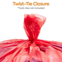 ™ 40-45 Gallon Biohazard Bags, Low Density, 1.3 Mil, Red, 200 Bags/Box (CW50713)<Coastwide Professional Online