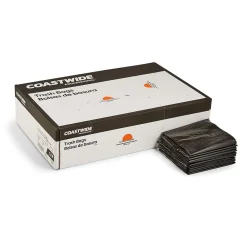 ™ 7-10 Gallon Trash Bag, 24" x 23", Low Density, 0.35 mil, Black, 500 Bags/Box (CW21759)<Coastwide Professional Hot