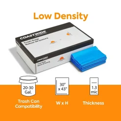 ™ 20-30 Gallon Biohazard Bag,LowDensity, 1.3 mil, Blue, 200 Bags/Box (CW50711)<Coastwide Professional Sale