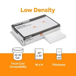 ™ 20-30 Gallon Trash Bag, 30" x 36", Low Density, 0.65 mil, Clear, 250 Bags/Box (CW22338)<Coastwide Professional Clearance