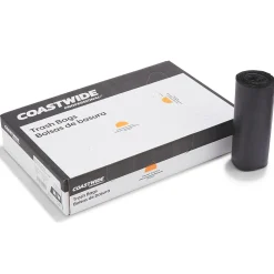 ™ 30-33 Gallon Trash Bag, 33" x 40", High Density, 22 mic, Black, 200 Bags/Box (CW17969)<Coastwide Professional New