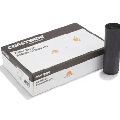 ™ 55-60 Gallon Trash Bag, 38" x 60", High Density, 22 mic, Black, 150 Bags/Box (CW17712)<Coastwide Professional Clearance