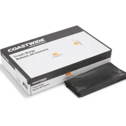 ™ 50-56 Gallon Trash Bag, 43" x 48", Low Density, 0.95 mil, Black, 100 Bags/Box (CW18194)<Coastwide Professional Best