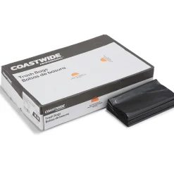 ™ 30-33 Gallon Trash Bag, 33" x 39", Low Density, 1.35 mil, Black, 150 Bags/Box (CW18206)<Coastwide Professional Sale