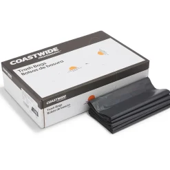 ™ 50-56 Gallon Trash Bag, 43" x 47", Low Density, 1.8 mil, Black, 100 Bags/Box (CW18209)<Coastwide Professional Best