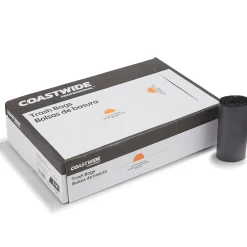 ™ 12-16 Gallon Trash Bag, 24" x 33", High Density, 8 mic, Black, 1000 Bags/Box (CW50709)<Coastwide Professional