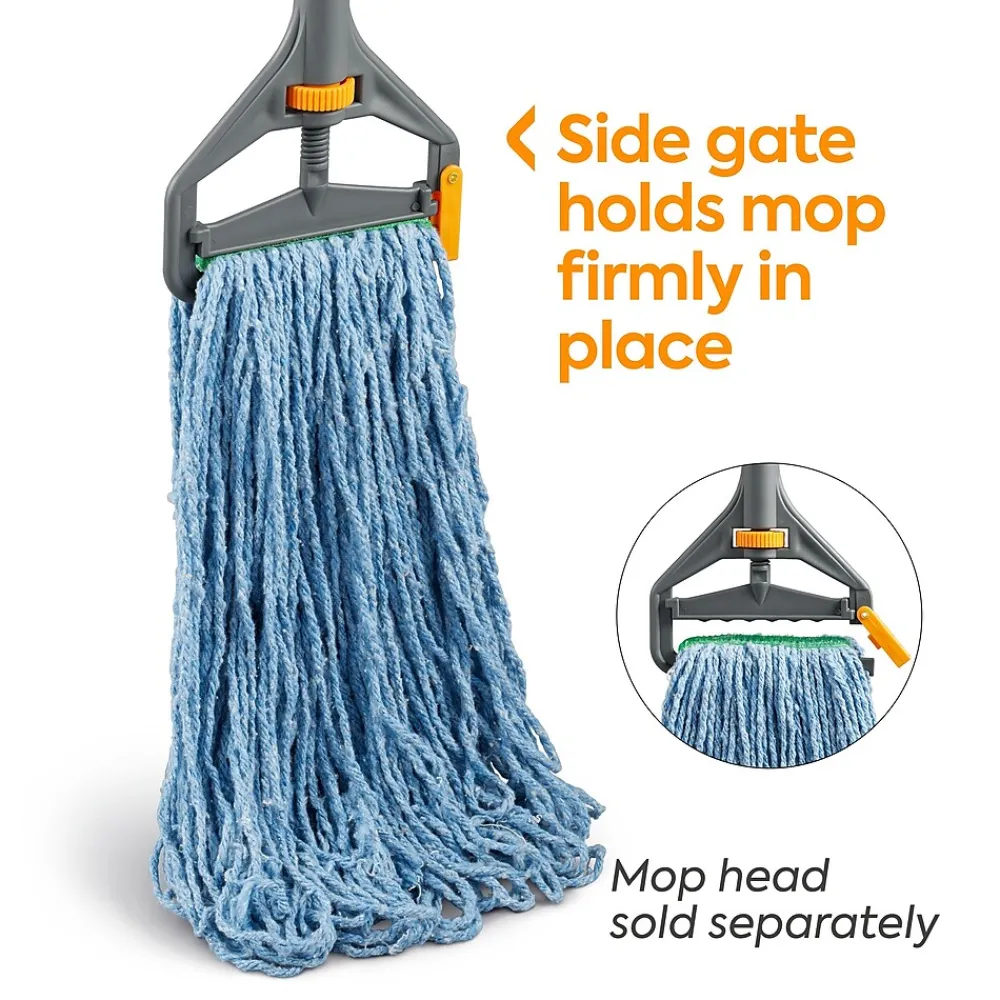 ™ 60" Side Gate Wood Wet Mop Handle, Plastic Head (CW61061-CC)<Coastwide Professional Discount