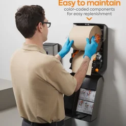 J-Series Automatic Hardwound Paper Towel Dispenser, Black/Metallic (CWJAHT-S-CC)<Coastwide Professional Online