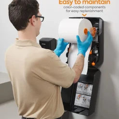 J-Series Automatic Hardwound Paper Towel Dispenser, Black (CWJAHT-B-CC)<Coastwide Professional Hot