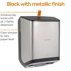 J-Series Manual Hardwound Paper Towel Dispenser, Black/Metallic (CWJMHT-S-CC)<Coastwide Professional
