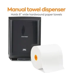 J-Series Manual Hardwound Paper Towel Dispenser, Black (CWJMHT-B-CC)<Coastwide Professional Sale