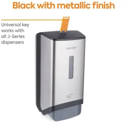 ™ J-Series Wall Mounted Hand Soap Dispenser, Black/Metallic (CWJMS-S-CC)<Coastwide Professional Sale