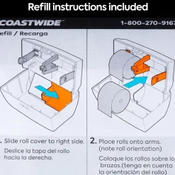 ™ J-Series Duo Bath Tissue Dispenser, Black/Metallic (CWJ2BT-S)<Coastwide Professional