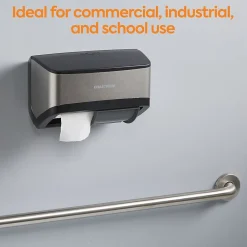 ™ J-Series Duo Bath Tissue Dispenser, Black/Metallic (CWJ2BT-S)<Coastwide Professional