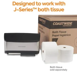 ™ J-Series Duo Bath Tissue Dispenser, Black/Metallic (CWJ2BT-S)<Coastwide Professional
