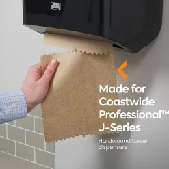Coastwide Professional ™ J-Series Hardwound Paper Towels, 1-ply, 800 ft./Roll, 6 Rolls/Carton (CWJHT-NAT)