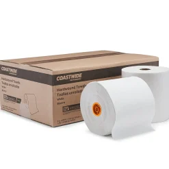 Coastwide Professional ™ J-Series Hardwound Paper Towels, 1-ply, 800 ft./Roll, 6 Rolls/Carton (CWJHT-WHT)