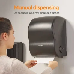 ™ Manual Auto-Cut Hardwound Paper Towel Dispenser, Black (CW60832)<Coastwide Professional New
