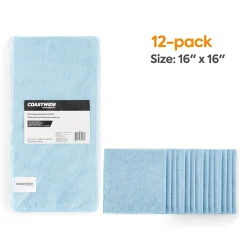 ™ Microfiber Wipers, Blue, 12/Pack (CW45466)<Coastwide Professional