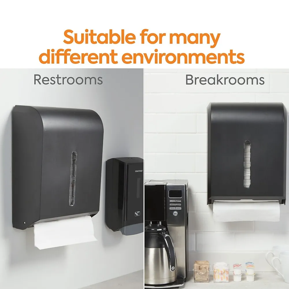 Coastwide Professional ™ Recycled C-Fold Paper Towels, 1-Ply, 150 Sheets/Pack, 2400 Sheets/Carton (CW25383)