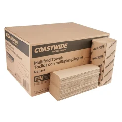 Coastwide Professional ™ Recycled Multifold Paper Towels, 1-ply, 250 Sheets/Pack, 16 Packs/Carton (CW25228)