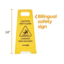 Coastwide Professional ™ Safety Awareness Floor Sign, Yellow (CW21872)