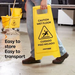 Coastwide Professional ™ Safety Awareness Floor Sign, Yellow (CW21872)