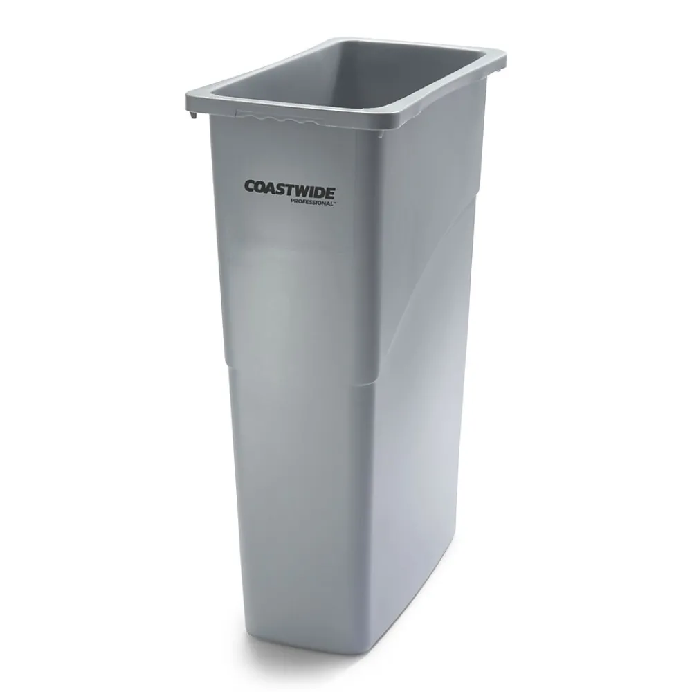 ™ Slim Plastic Trash Can with no Lid, , 23 Gal. (CW50717)<Coastwide Professional Discount