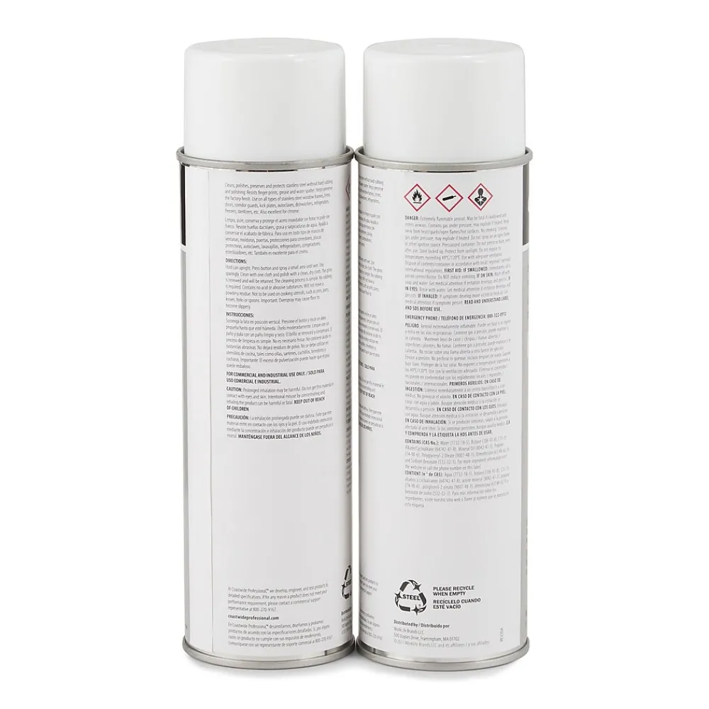 ™ Stainless Steel Cleaner and Maintainer, Fresh & Clean Scent, 16 oz., 6/Carton (CW58498-A)<Coastwide Professional Clearance