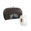 ™ Twin Jumbo Roll Toilet Paper Dispenser, Black (CW60831)<Coastwide Professional Discount