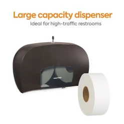™ Twin Jumbo Roll Toilet Paper Dispenser, Black (CW60831)<Coastwide Professional Discount