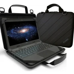 Always-On, Rugged EVA Universal 11.6" Chromebook Laptop Case, Black Polyester (C1651)<CODi