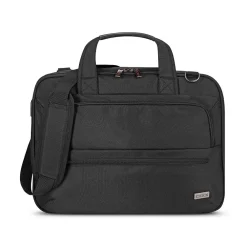 Fortis 14.1" Polyester PU PVC Laptop Briefcase, Black (FOR302-4)<CODi New