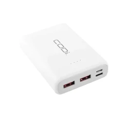 USB-A/USB-C Power Bank for Multiple Brands, 10000 mAh, White (A03031)<CODi Hot