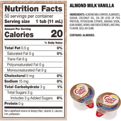 Coffee mate Vanilla Almond Milk & Oat Milk Variety Pack, 200 Count, 4/Pack (600-00772)
