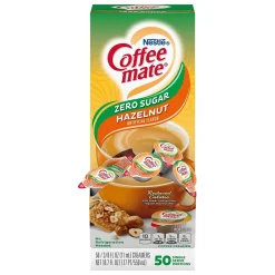 Coffee mate Zero Sugar Hazelnut Liquid Creamer, .375oz., 50/Box (NES98468)
