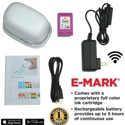 Stamps & Stamp Pads|COLOP e-mark Electronic Digital Stamp and Marking Device, Cyan/Magenta/Yellow Ink (039201)