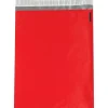 Clearance Partners Brand Colored Poly Mailers, Red, 12" x 15-1/2", 100/Case