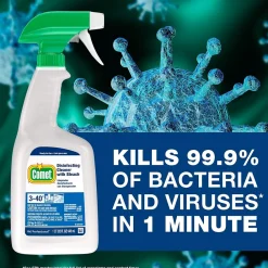 Disinfecting Cleaner w/Bleach, Fresh Scent, 1 gal., 3/Carton (24651)<Comet