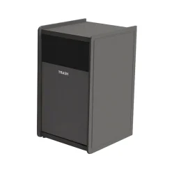 EarthCraft Plastic Outdoor Trash Can, 32 Gallon, Gray (71SLFR32-01608)<Commercial Zone Sale