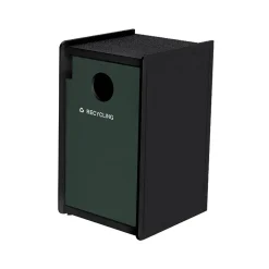 EarthCraft Single-Stream Recycling Station, 32-Gallon, Black/Green (71SLFR32-01911)<Commercial Zone Discount